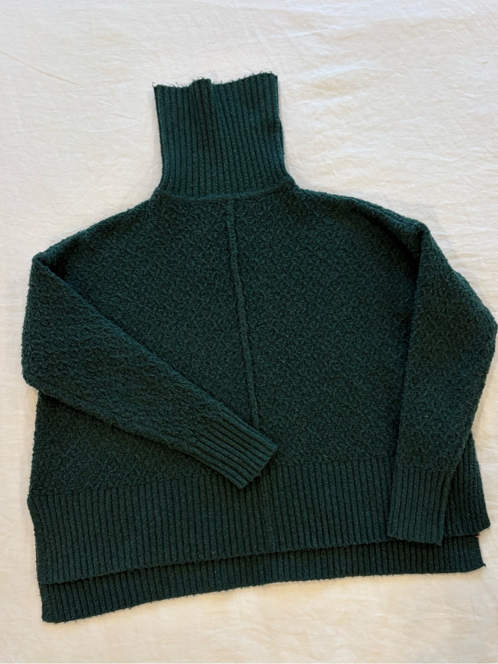 ABLE Green Ribbed Cowl Neck Sweater